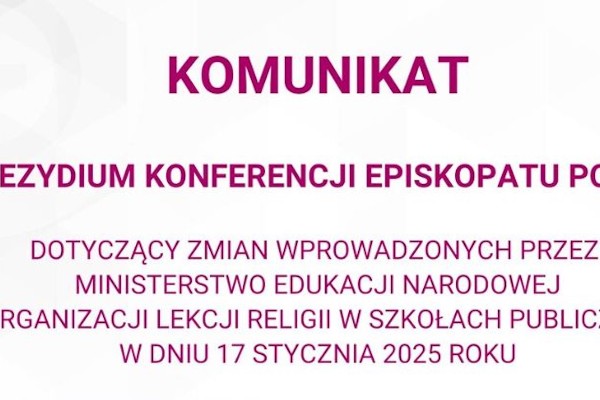 Komunikat Prezydium Konferencji Episkopatu Polski