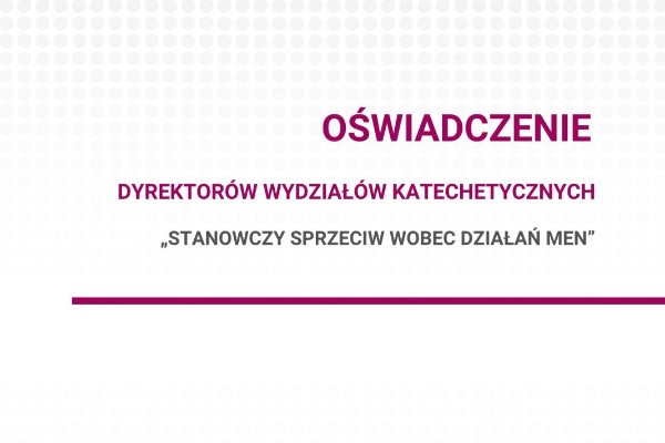 Oświadczenie Dyrektorów Wydziałów Katechetycznych